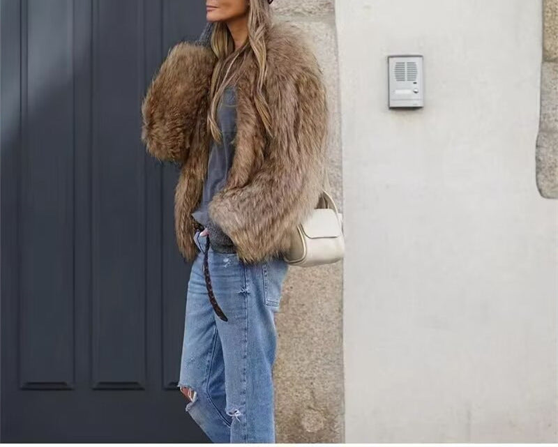 Selena Luxe Faux Fur Coat