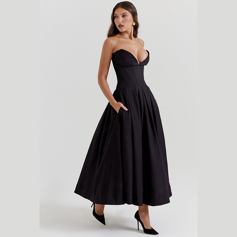 Aria Strapless Midi Dress