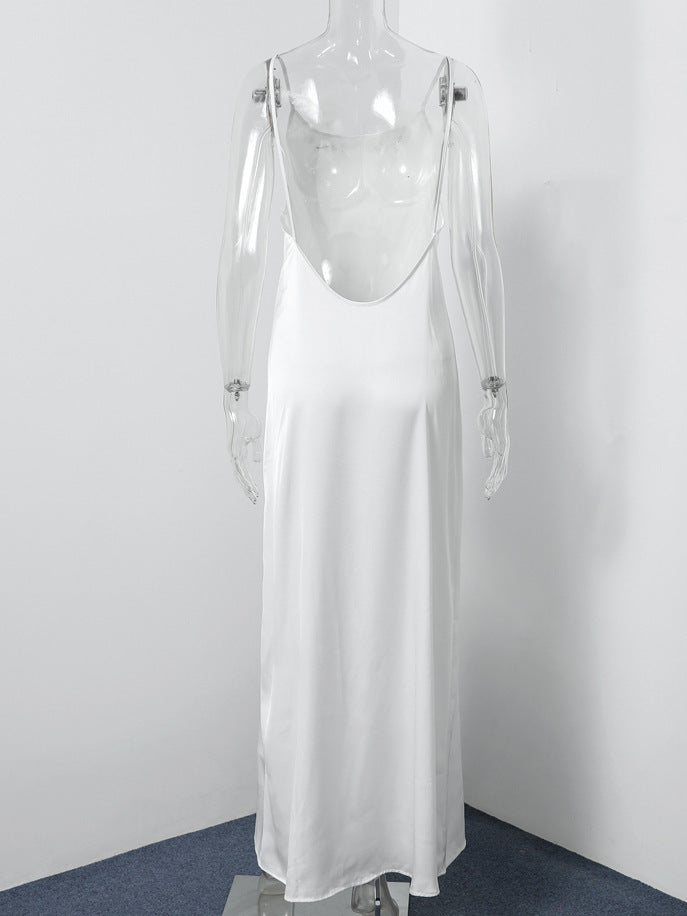 ANGEL | Pure White V-neck Maxi