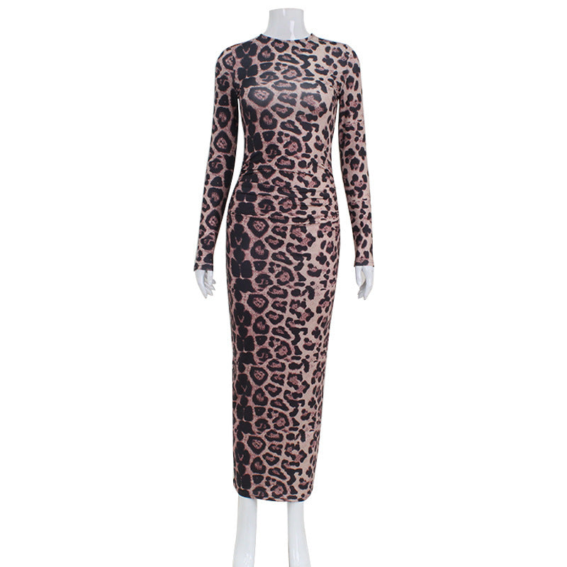 SOPHIA LEOPARD PRINT BODYCON DRESS