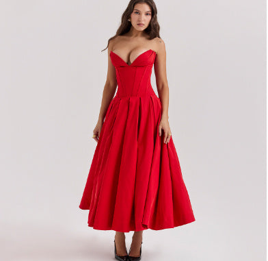 Aria Strapless Midi Dress