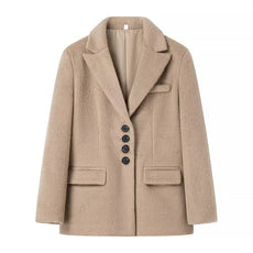 Manteau en laine pelucheux Mia