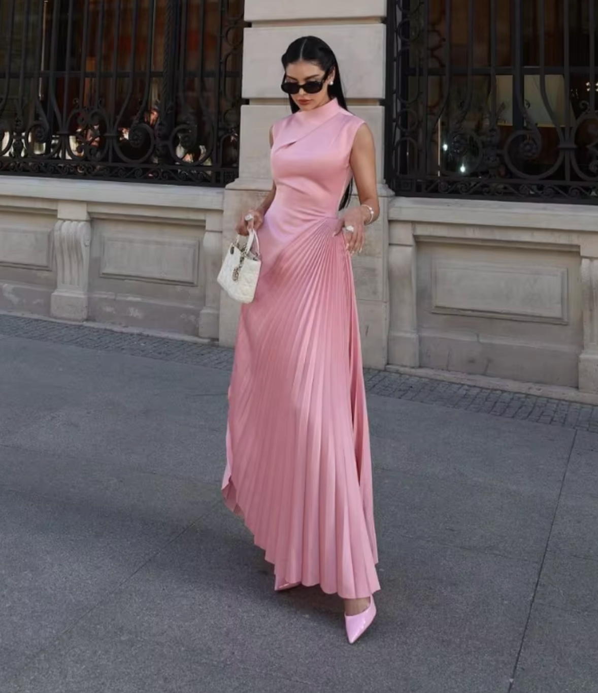 Aria Pleated Maxi Dress