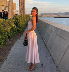 BELLA | Blush Midi Ball Dress