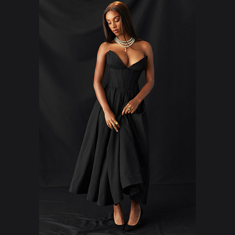 Aria Strapless Midi Dress