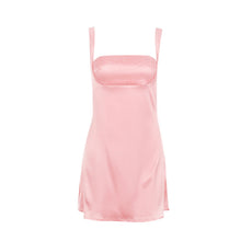 Amélie Satin Cut-Out Midi Dress