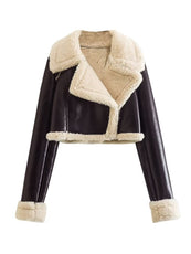 Zoe Faux Fur Lined Moto Jacket