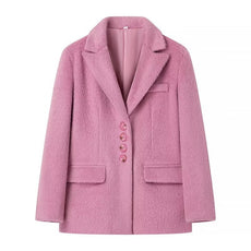 Manteau en laine pelucheux Mia