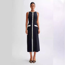 Sophia - Elegant Wool Midi Dress