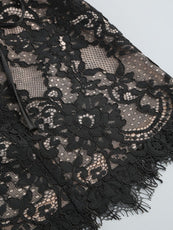 MIDNIGHT | Lace Illusion Mini Dress