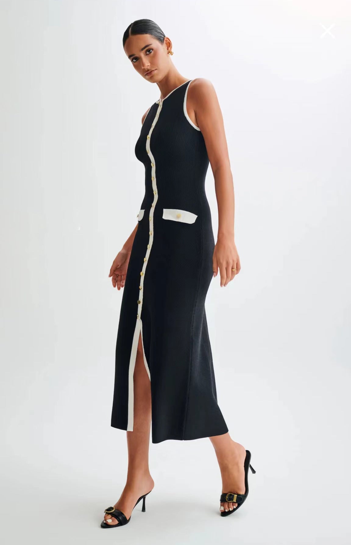 Sophia - Elegant Wool Midi Dress