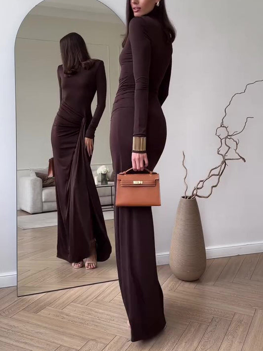 Athena Sleek Slit Maxi Dress